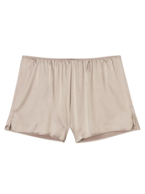 Shorts Em Seda – Marrom