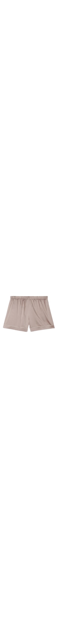 Shorts Em Seda - Marrom