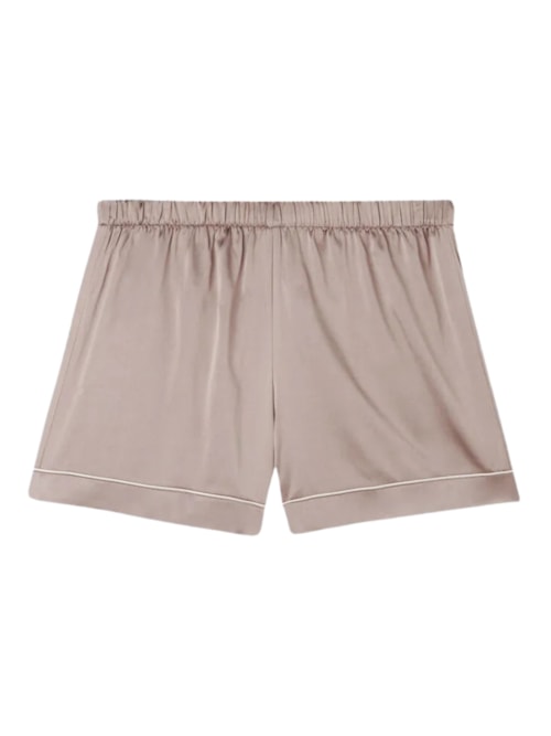 Shorts Em Seda – Marrom