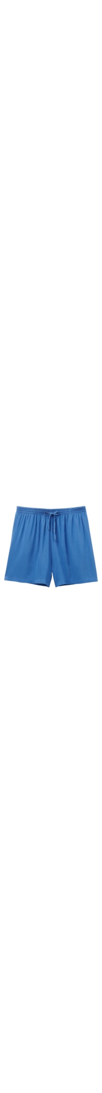 Shorts Em Viscose - Azul