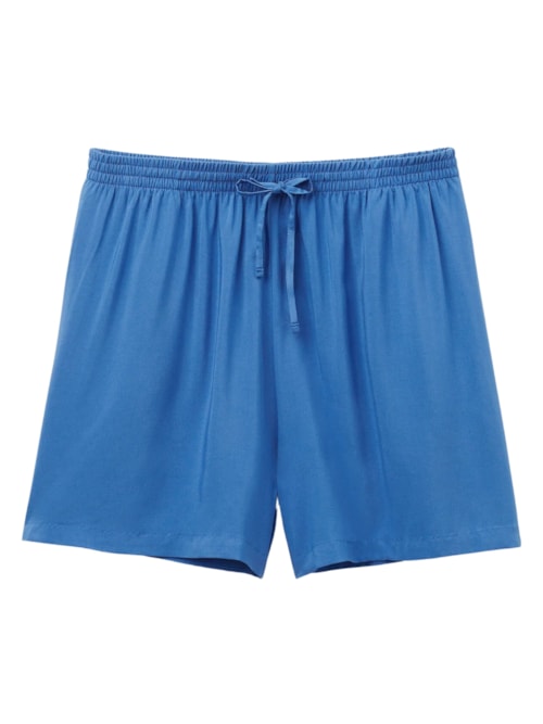 Shorts Em Viscose – Azul