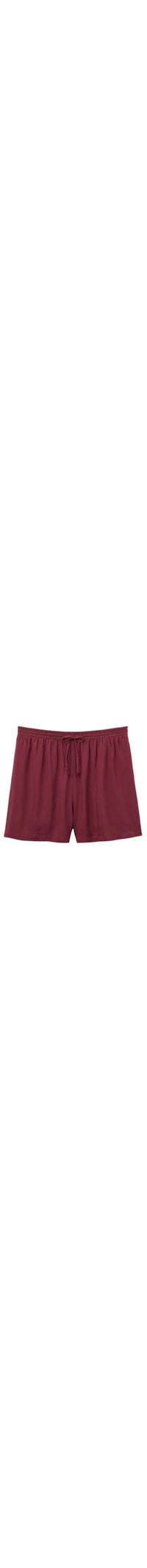 Shorts Em Viscose - Bordô
