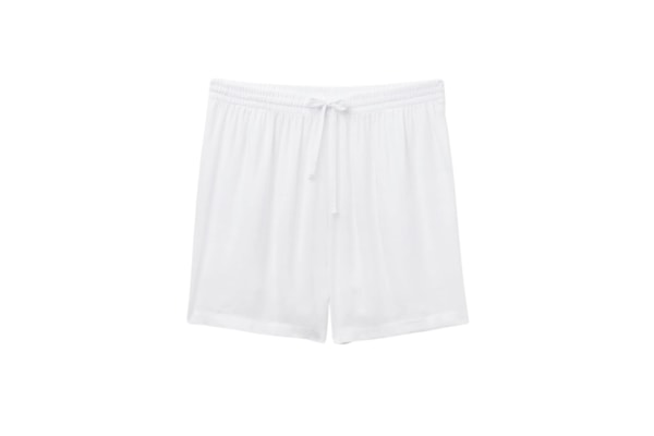 Shorts Em Viscose - Branco