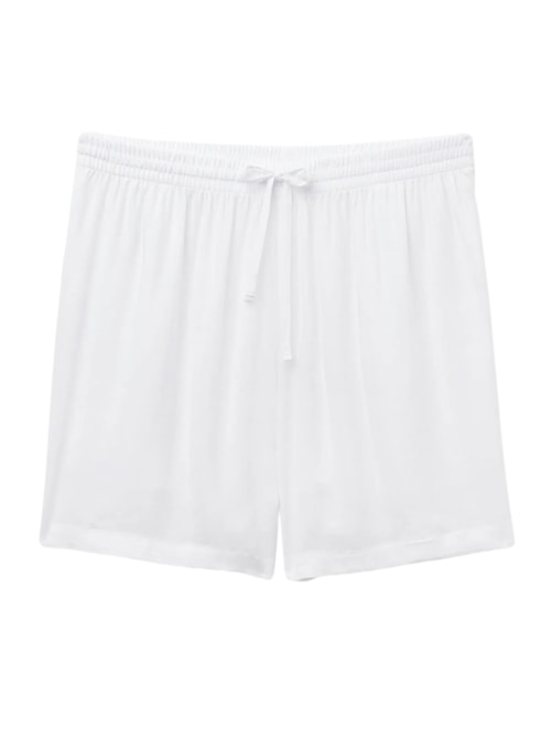 Shorts Em Viscose – Branco