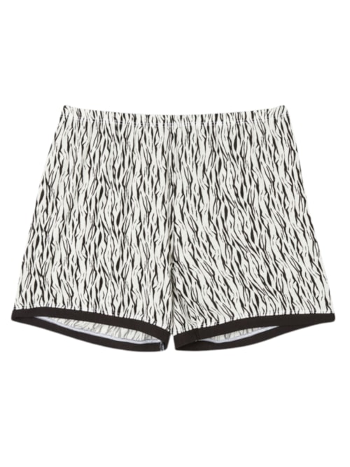 Shorts Em Viscose Go Animalier - Preto