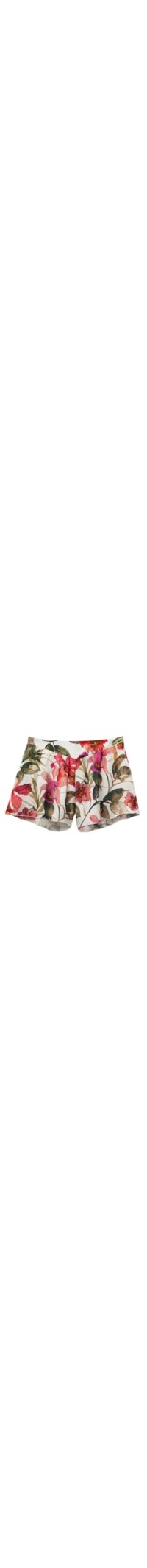 Shorts Em Viscose Imaginary Journey - Branco