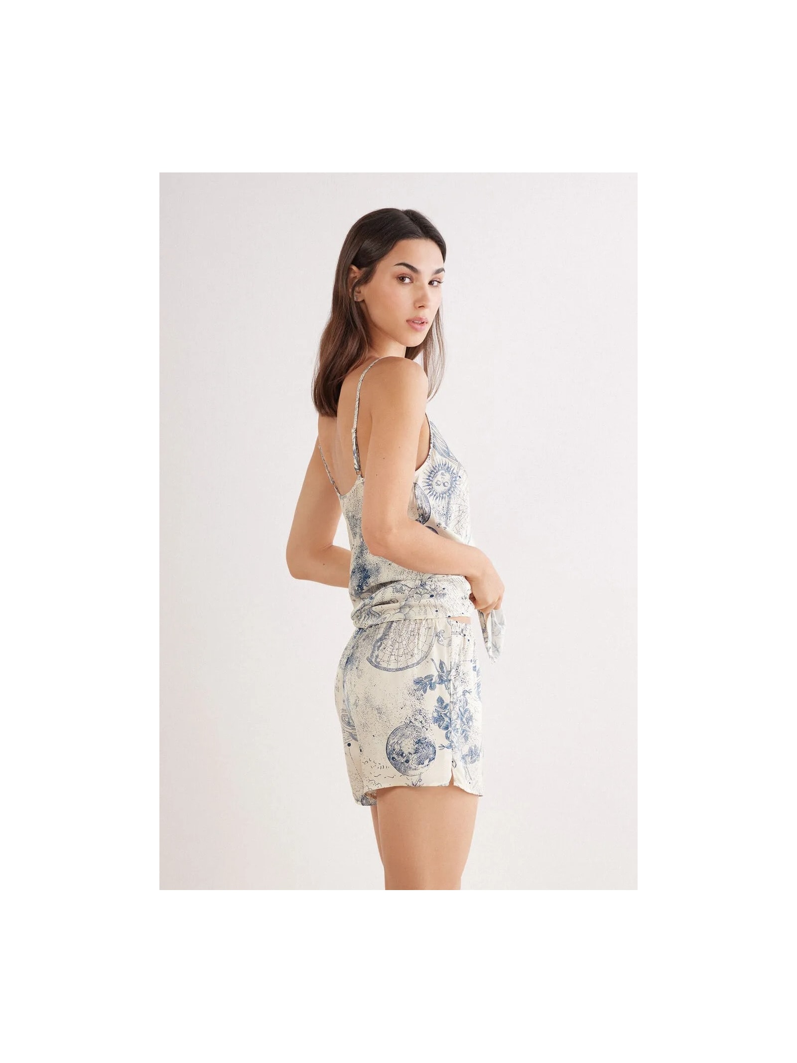 Shorts Em  Viscose Luxury Dreams Azul Intimissimi