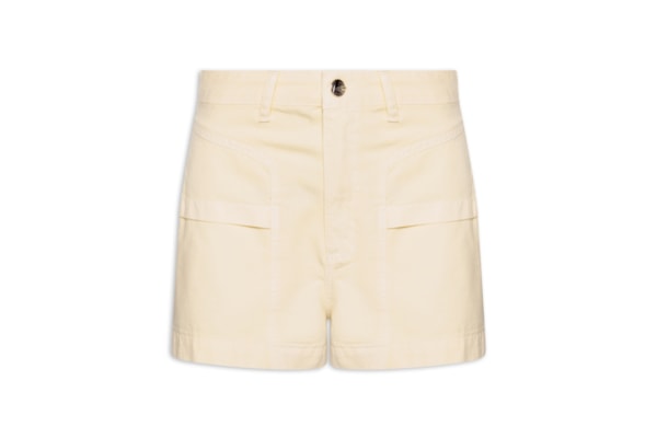 Shorts Feminino Boyfriend Sarja - Amarelo