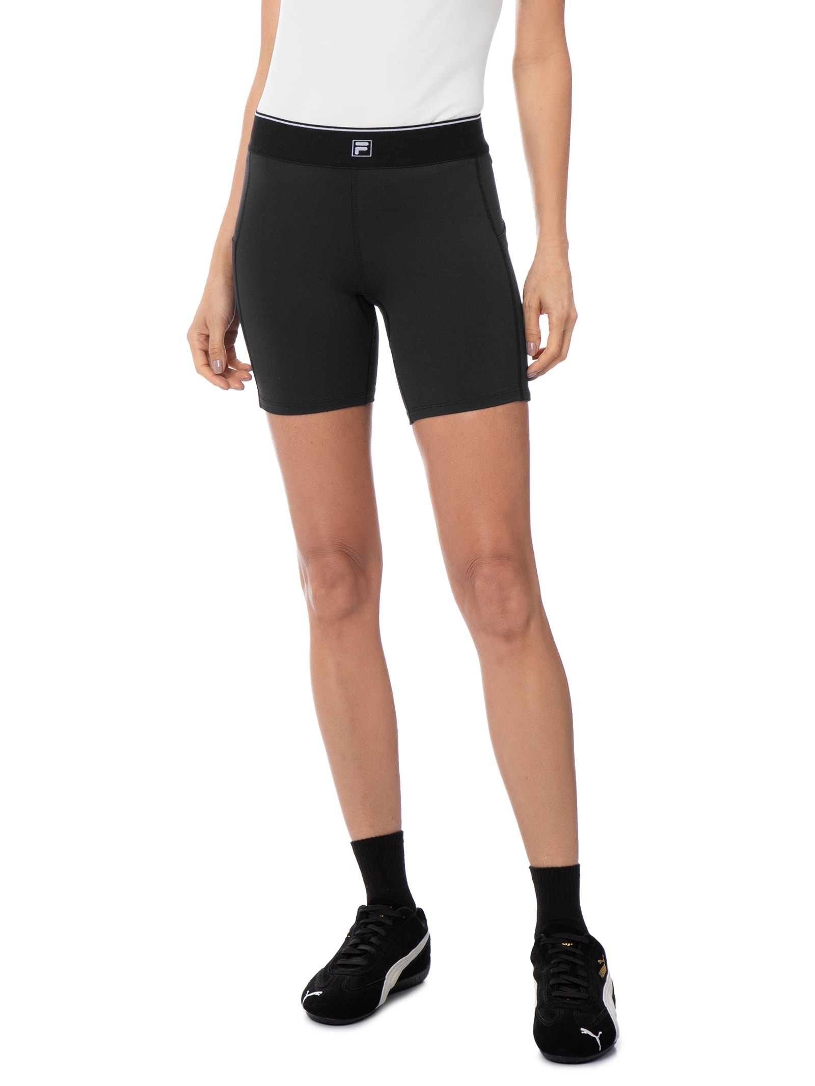 Shorts Feminino Elastic One Preto Fila