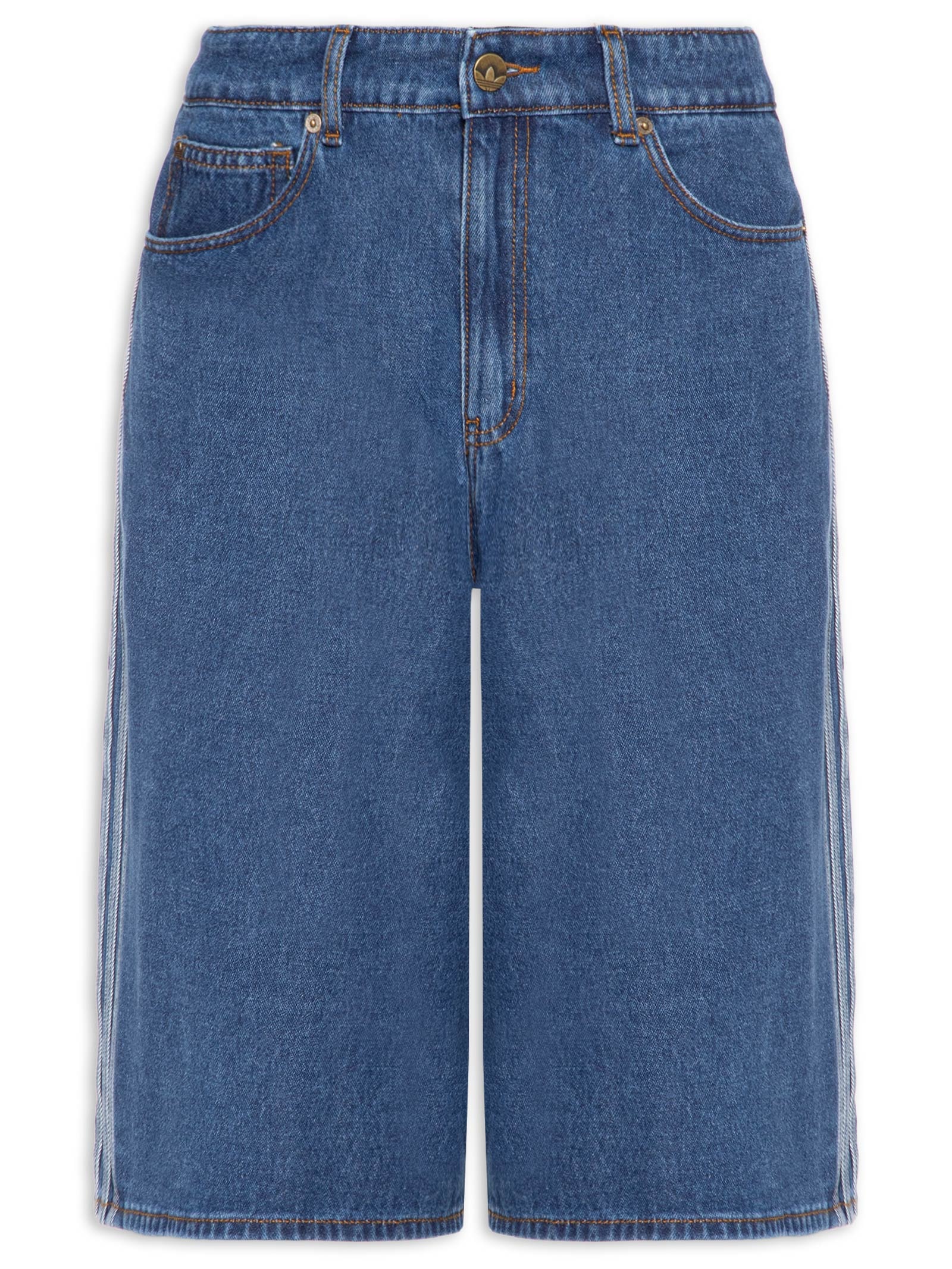 Shorts Feminino Firebird Jort Denim Azul Adidas Originals