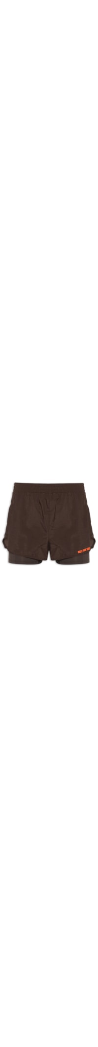 Shorts Feminino Liso Flame - Marrom
