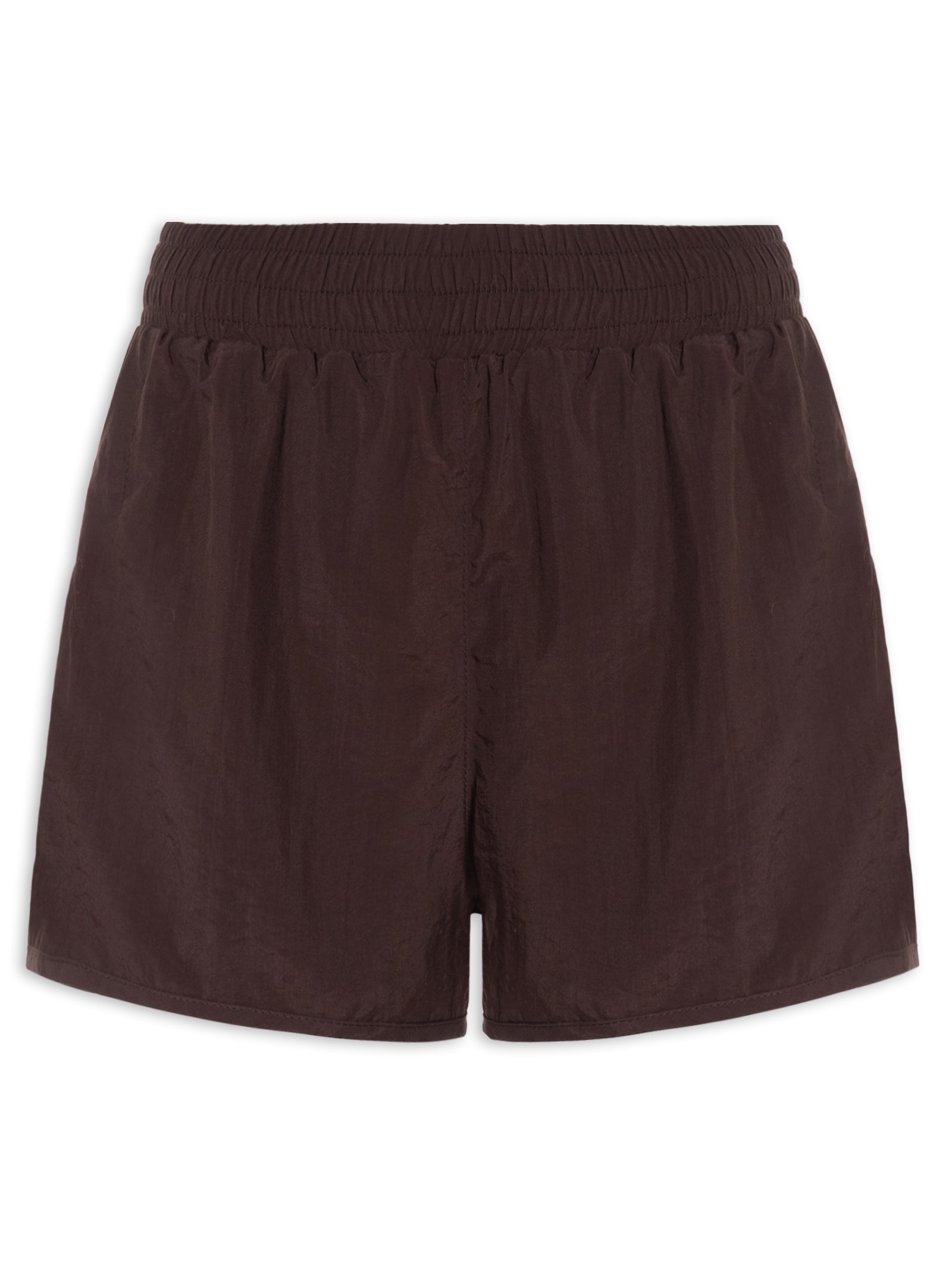 Shorts Feminino Liso Marrom Body For Sure