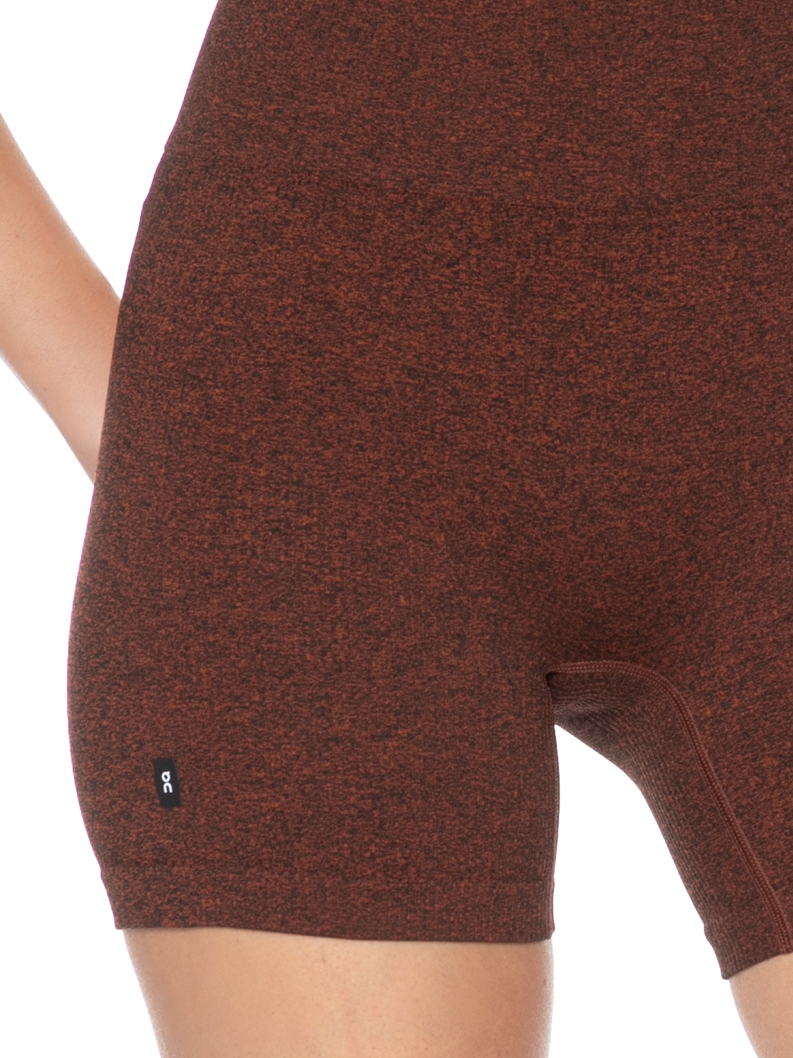Shorts Feminino Studio Knit Marrom On Running