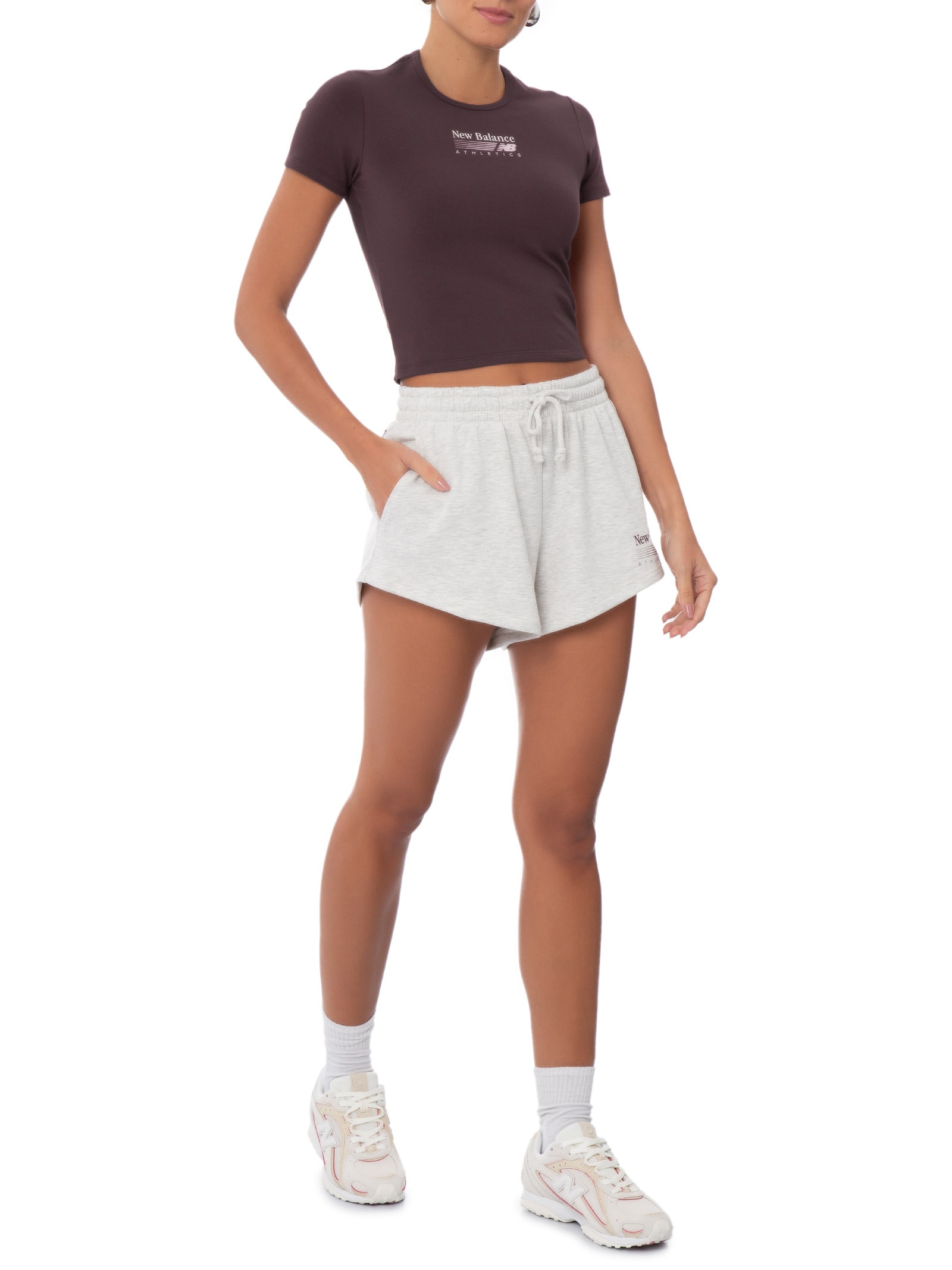 Shorts Feminino Trackside Cinza New Balance