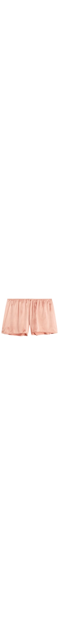 Shorts Liso De Cetim De Seda - Rosa