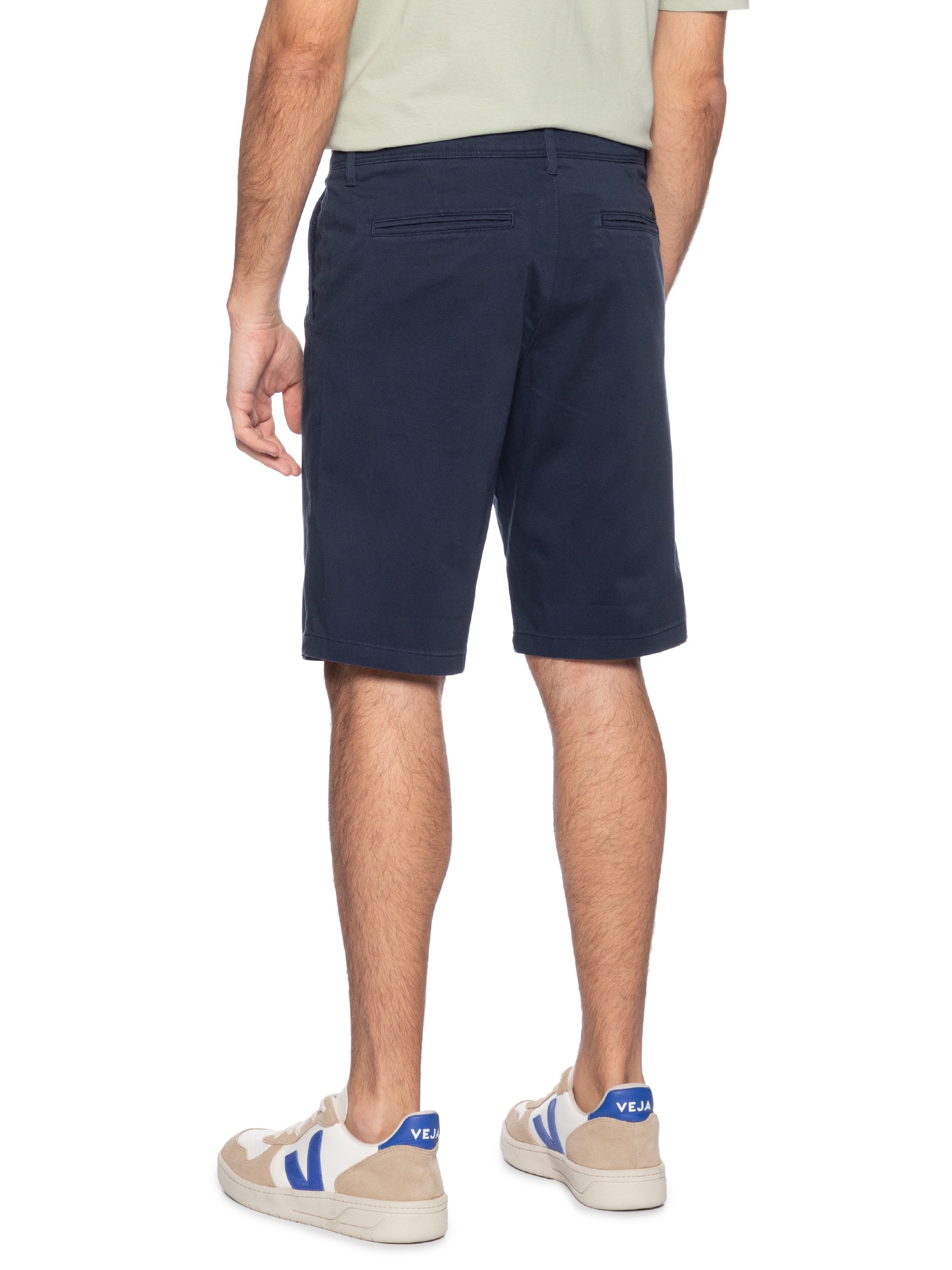 Shorts Masculino Chino Regular Fit Algodão Azul Jack & Jones