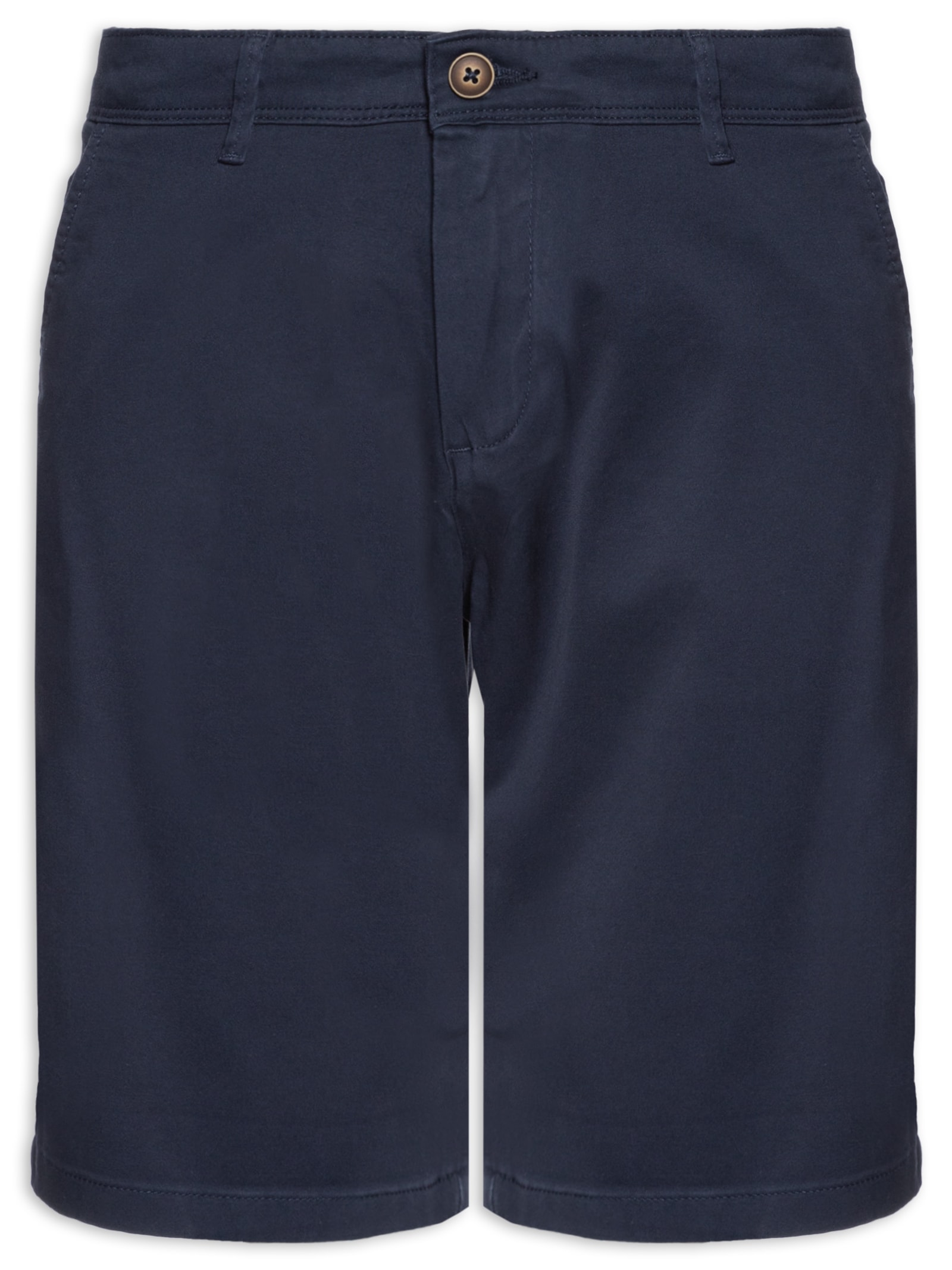 Shorts Masculino Chino Regular Fit Algodão Azul Jack & Jones