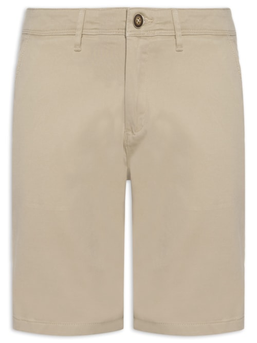 Shorts Masculino Chino Regular Fit Algodão Orgânico – Bege