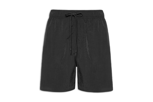 Shorts Masculino de Elástico Básico Color - Preto