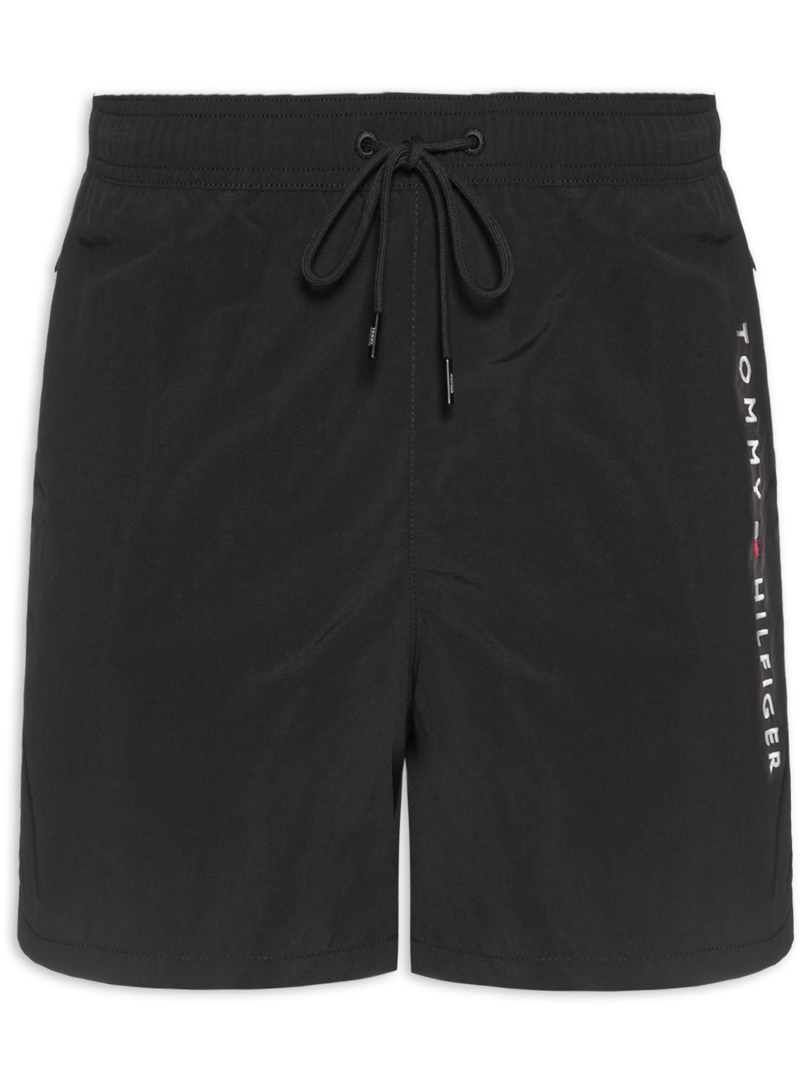 Shorts Masculino De Praia Bolso Com Zíper Preto Tommy Hilfiger