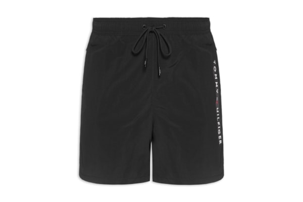 Shorts Masculino De Praia Bolso Com Zíper - Preto