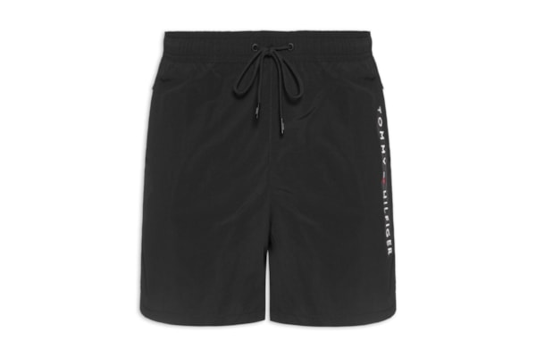 Shorts Masculino De Praia Bolso Com Zíper - Preto
