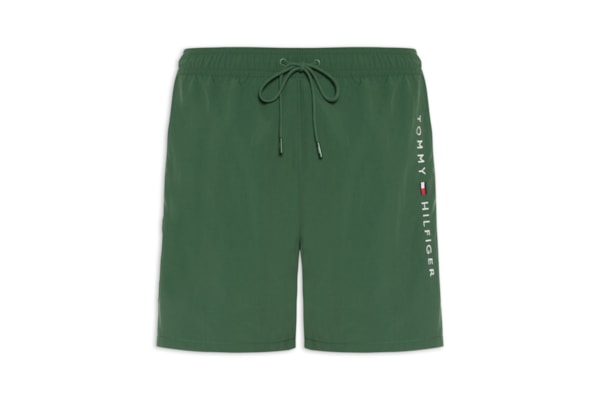 Shorts Masculino De Praia Bolso Com Zíper - Verde