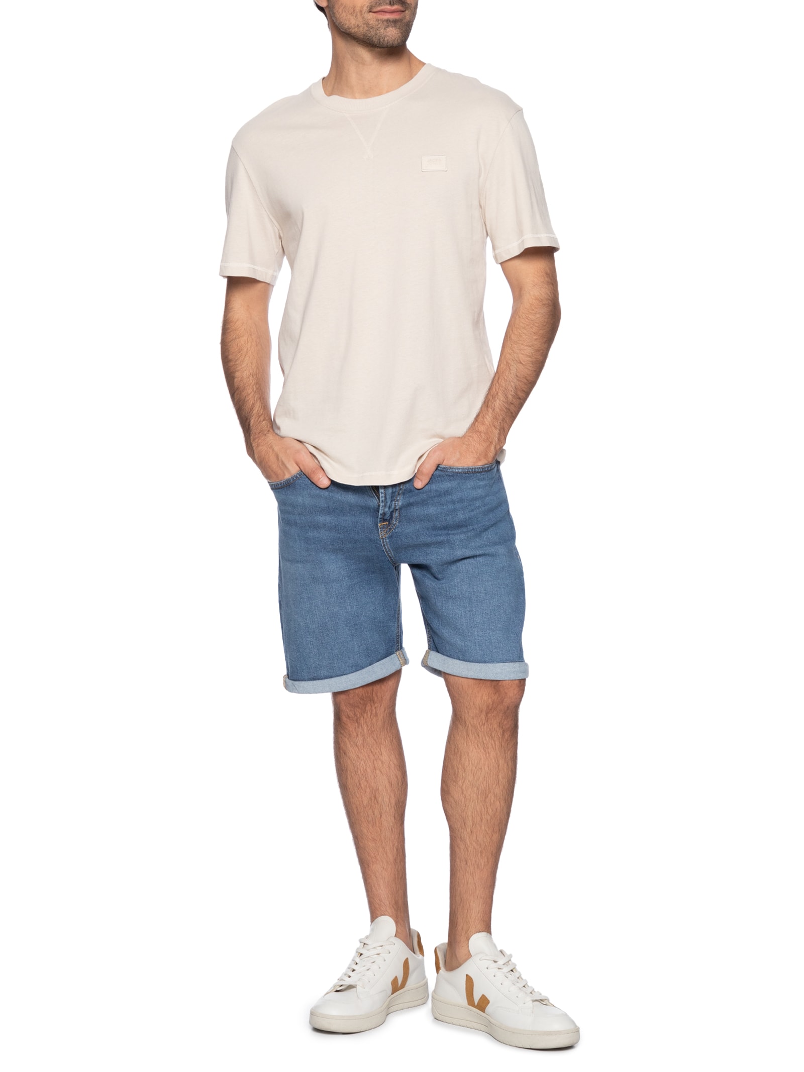 Shorts Masculino Jeans Regular Fit Azul Jack & Jones