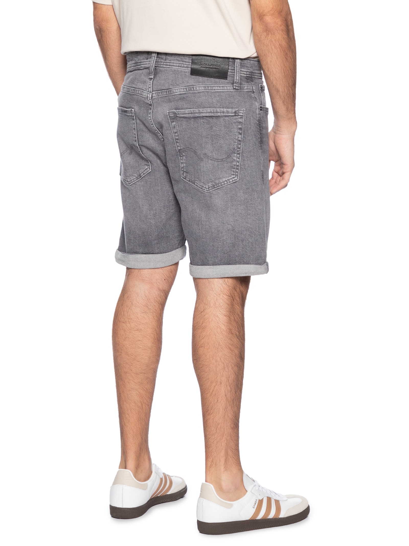 Shorts Masculino Jeans Regular Fit Cinza Jack & Jones
