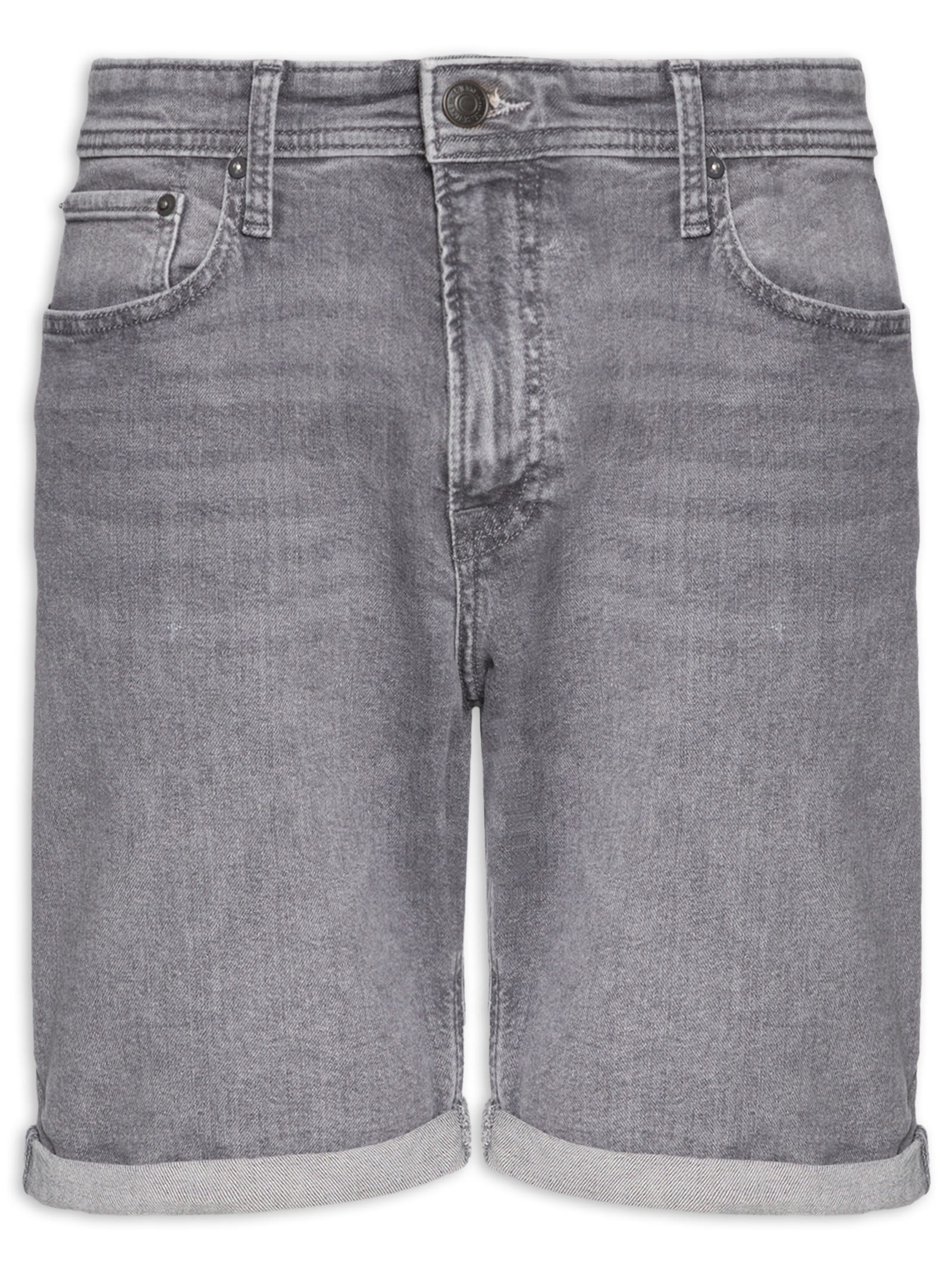 Shorts Masculino Jeans Regular Fit Cinza Jack & Jones