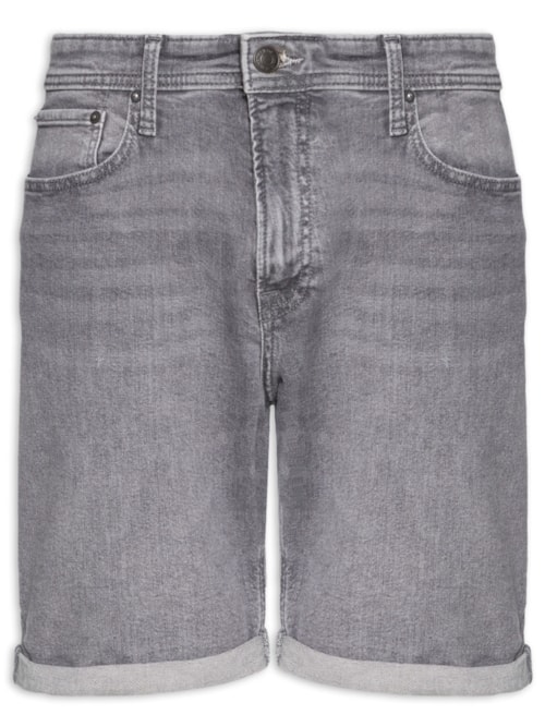 Shorts Masculino Jeans Regular Fit – Cinza