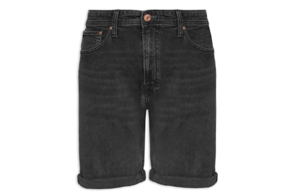 Shorts Masculino Jeans Regular Fit - Preto