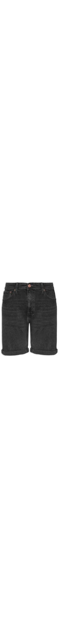Shorts Masculino Jeans Regular Fit - Preto