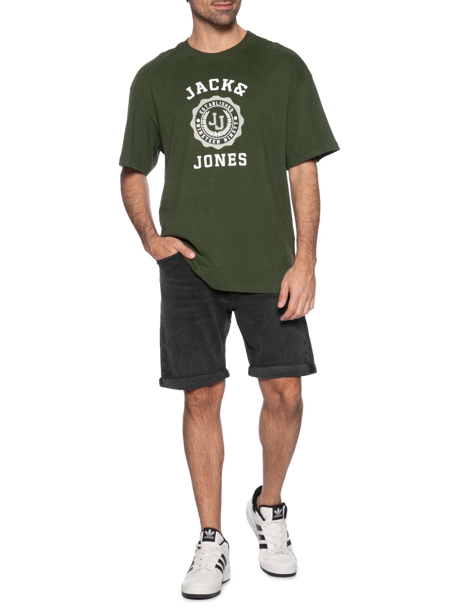 Shorts Masculino Jeans Regular Fit Preto Jack & Jones