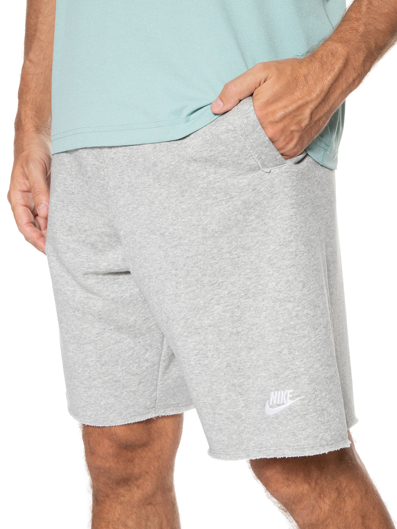 Nike - Shorts Masculino Nk Club Alumni Lbr Ft - Cinza
