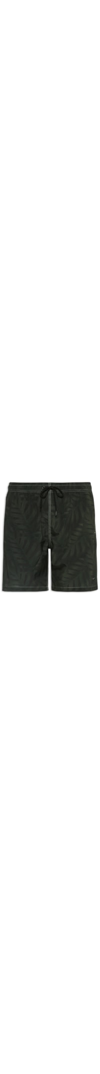 Shorts Masculino Praia Estampa Folhagem Camuflado - Verde