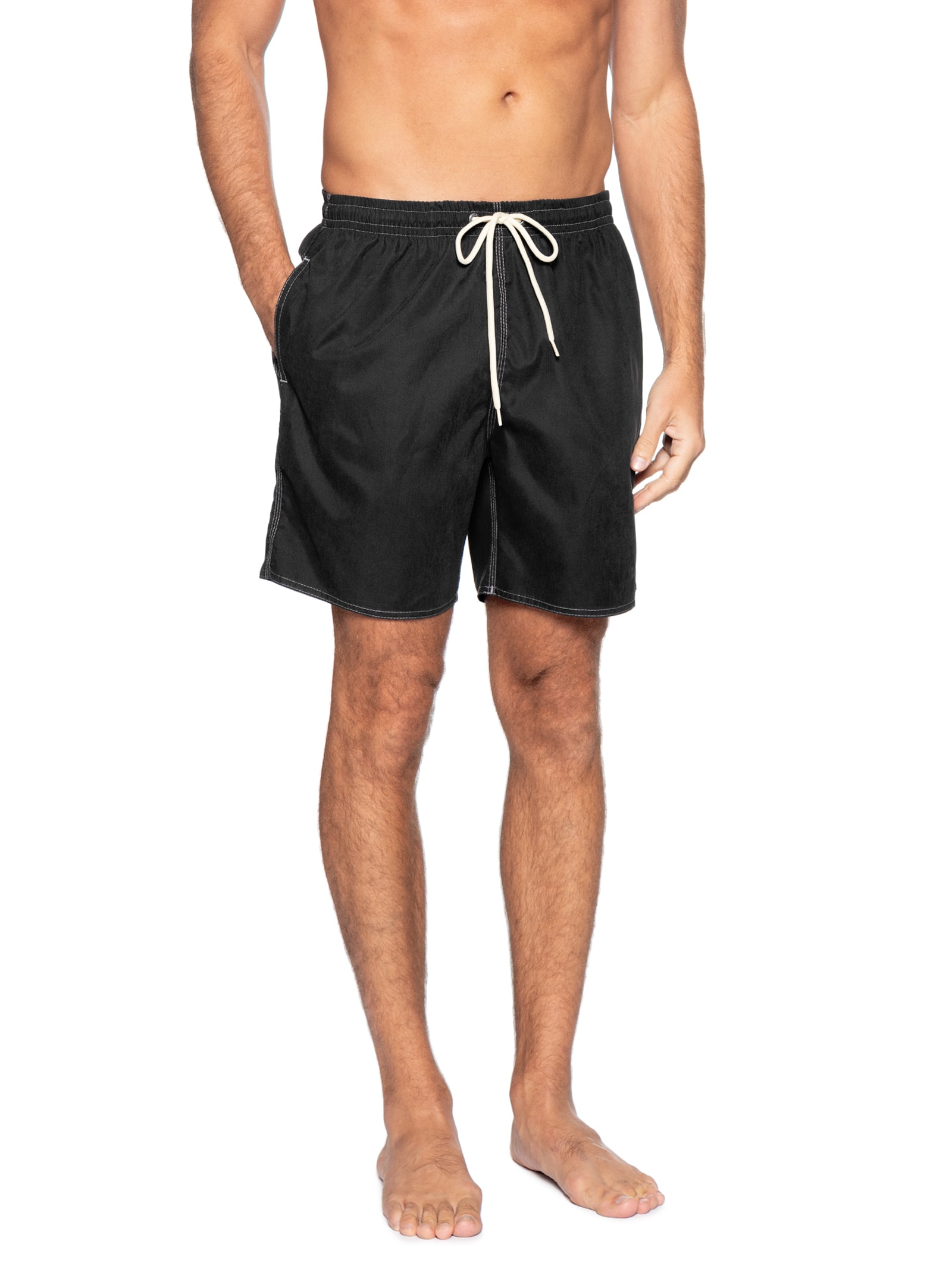 Shorts Masculino Praia Stoned Peach Touch Preto Sergio K