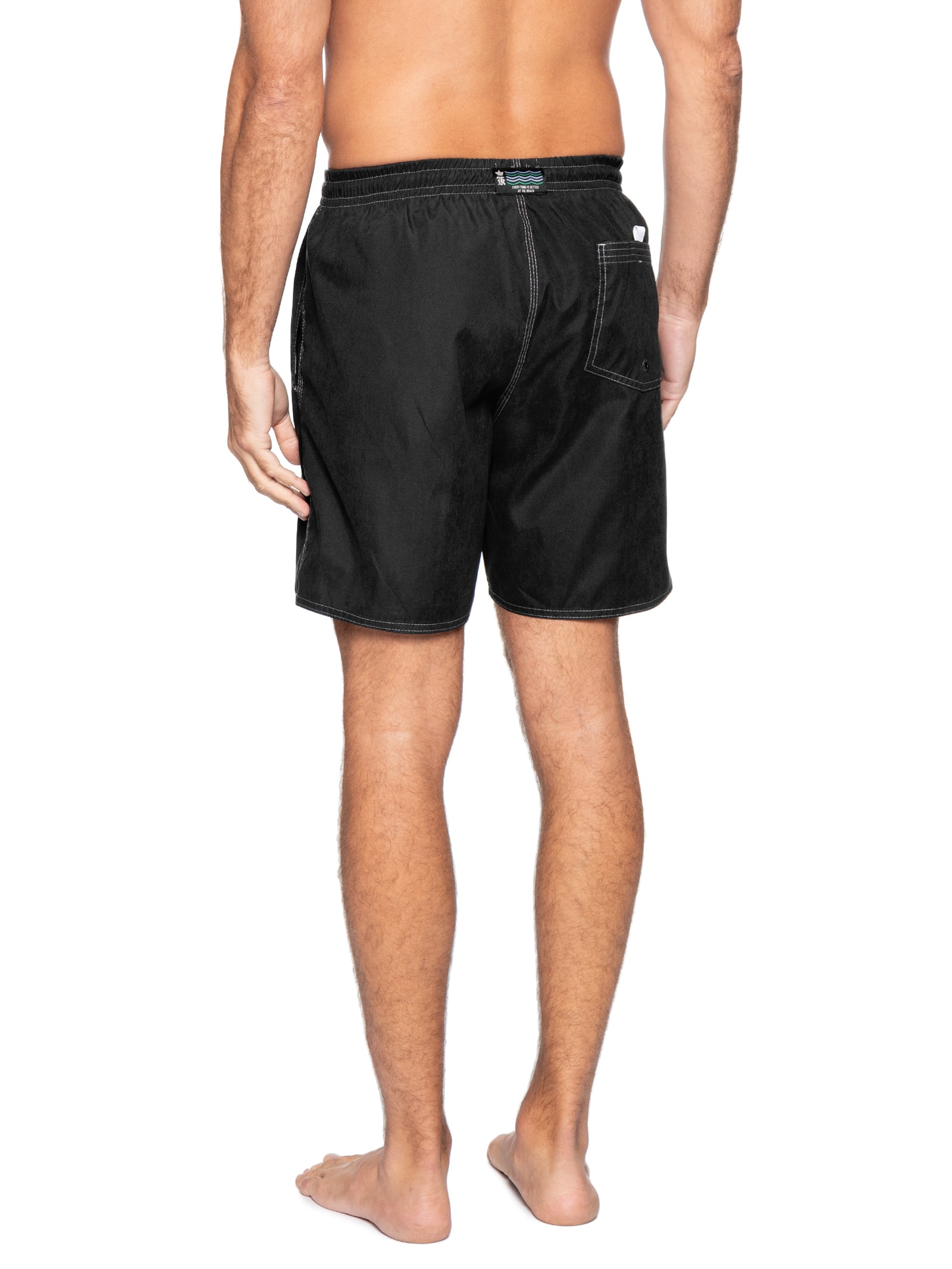 Shorts Masculino Praia Stoned Peach Touch Preto Sergio K