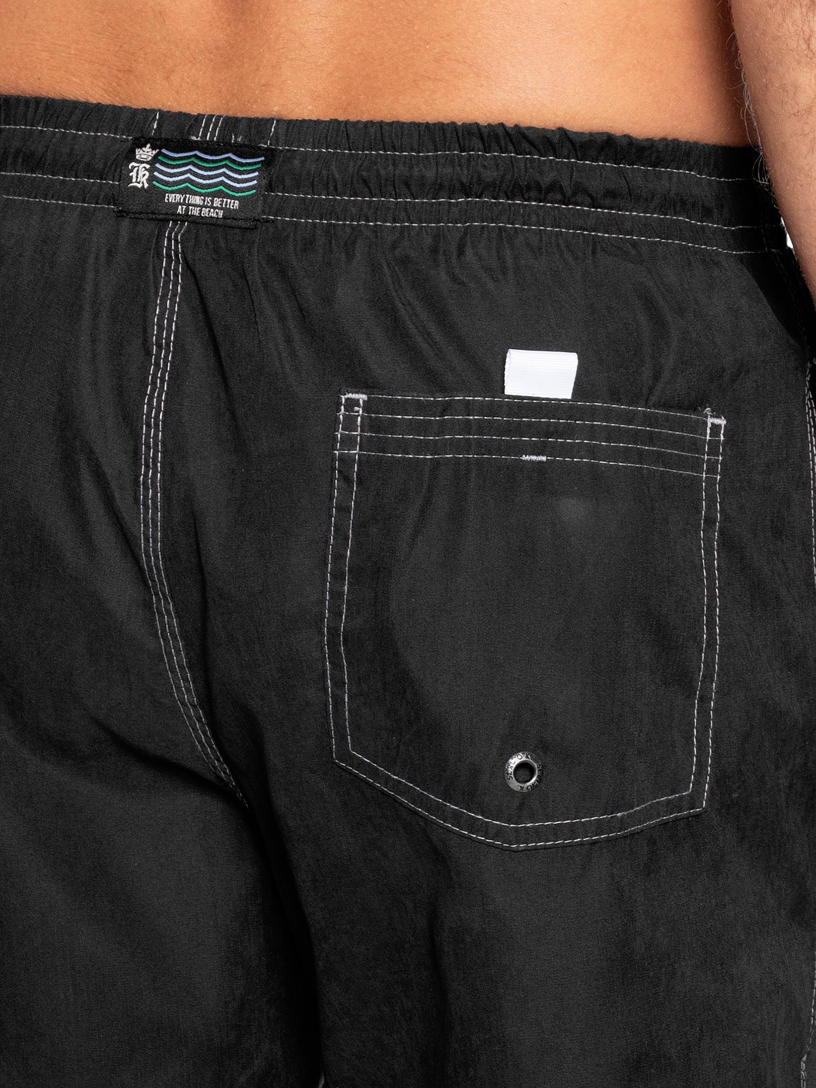 Shorts Masculino Praia Stoned Peach Touch Preto Sergio K