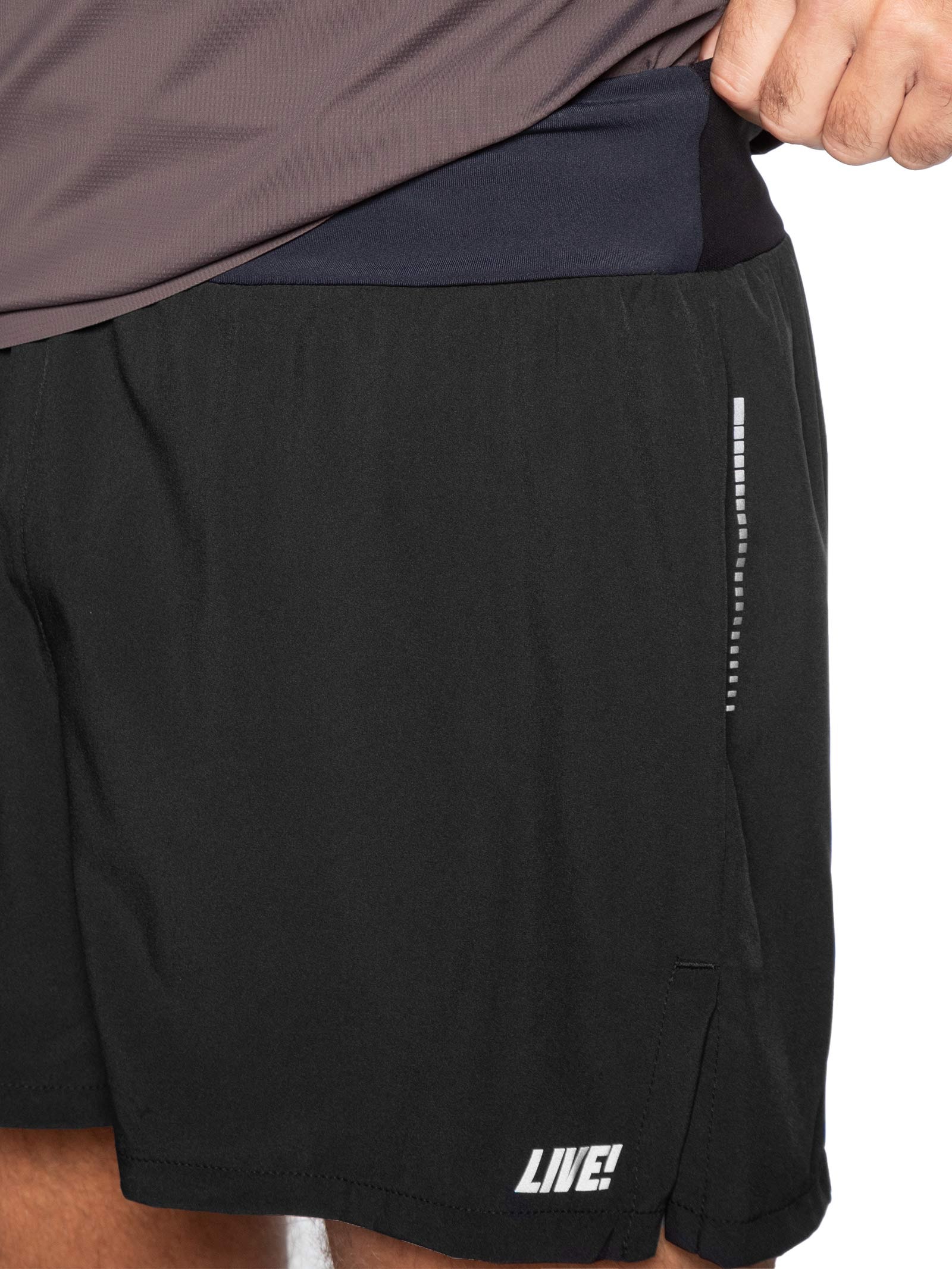 Shorts Masculino Run Six Pockets 4 Preto Live!