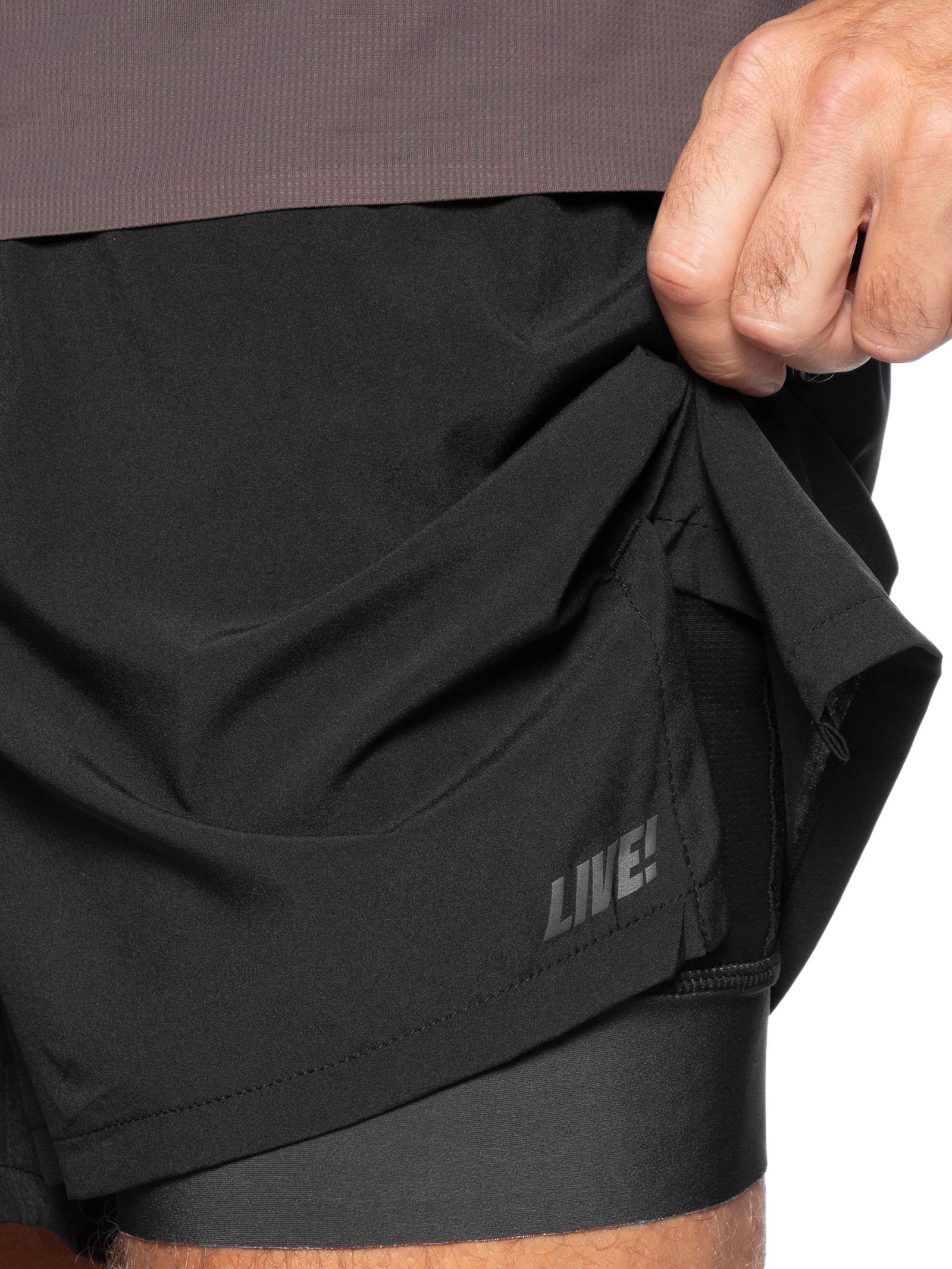 Shorts Masculino Run Six Pockets 4 Preto Live!