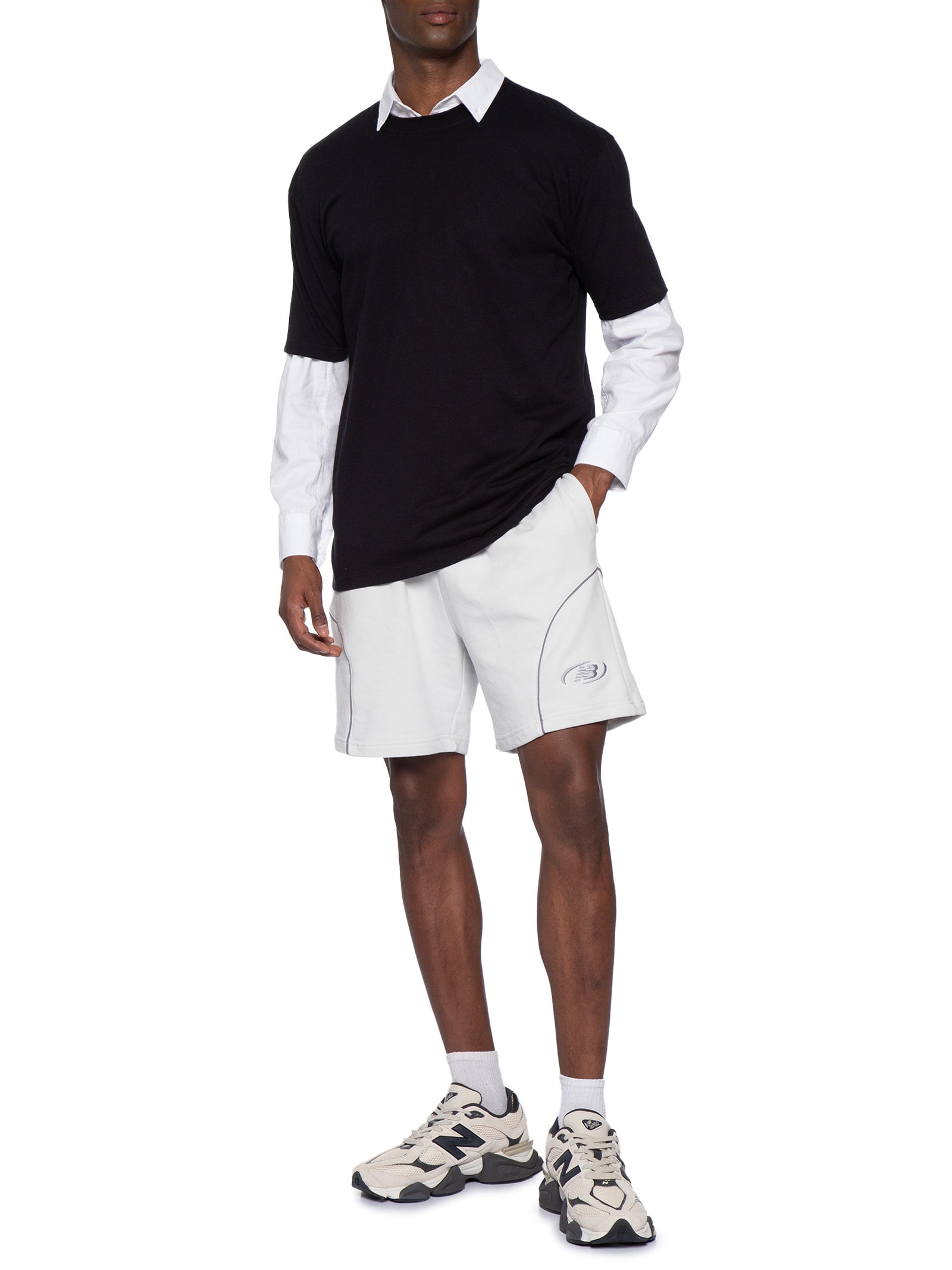 Shorts Masculino Trackside 7 Cinza New Balance