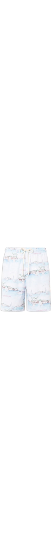 Shorts Praia Estampado Summertime Aqua - Azul