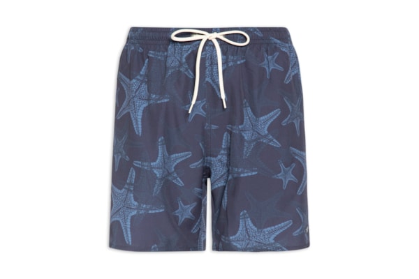 Shorts Praia Masculino Estampado Estrela Do Mar - Azul