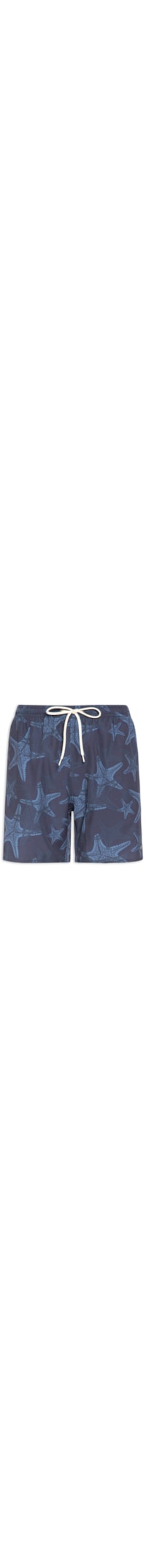 Shorts Praia Masculino Estampado Estrela Do Mar - Azul
