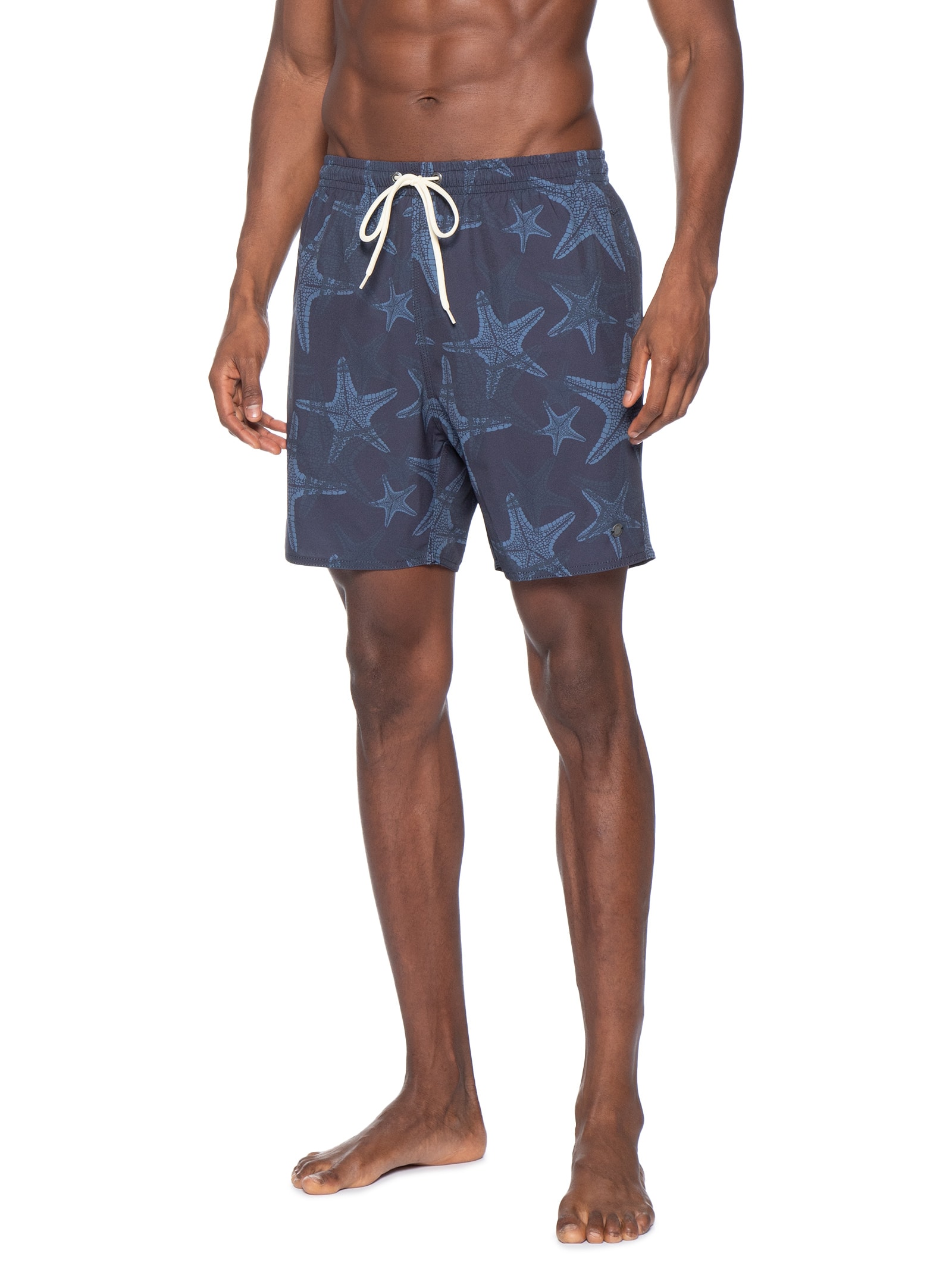Shorts Praia Masculino Estampado Estrela Do Mar Azul Sergio K