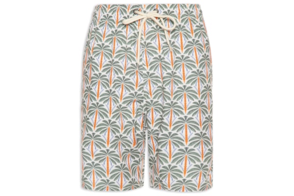 Shorts Praia Masculino Estampado Palm Color - Verde