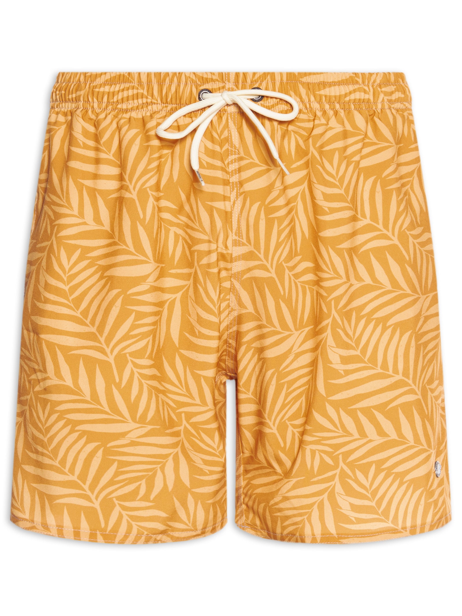 Shorts Praia Masculino Estampado Ramos – Amarelo Sergio K