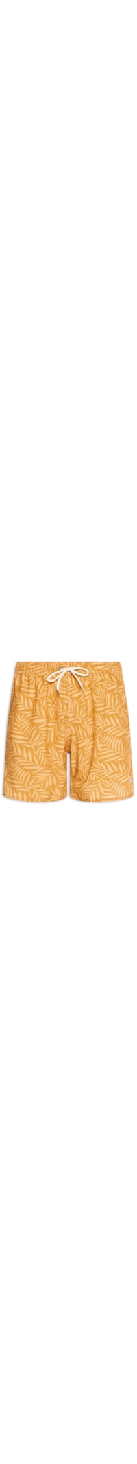 Shorts Praia Masculino Estampado Ramos – Amarelo