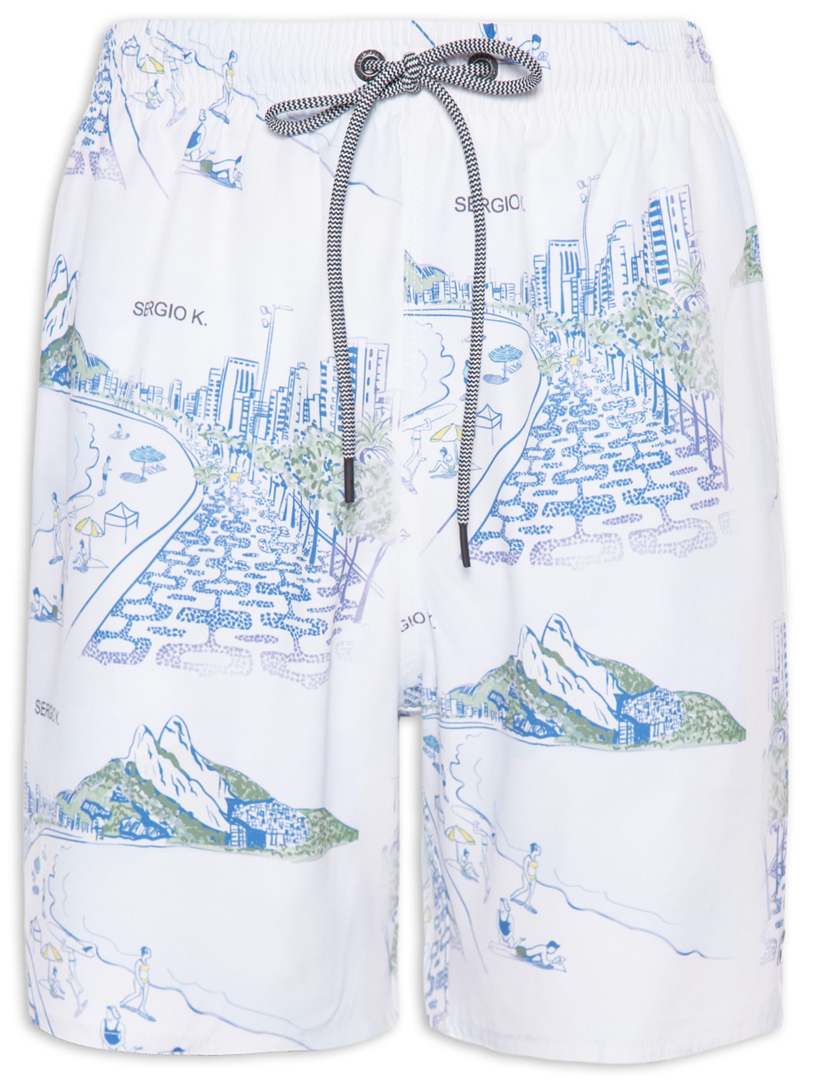 Shorts Praia Masculino Estampado Rio Branco Sergio K